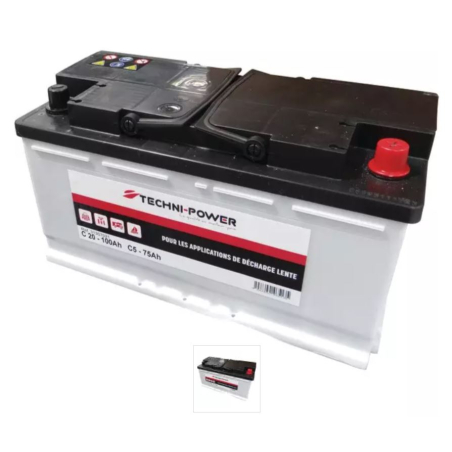 Batterie plomb décharge lente 12V 100Ah Techni-power