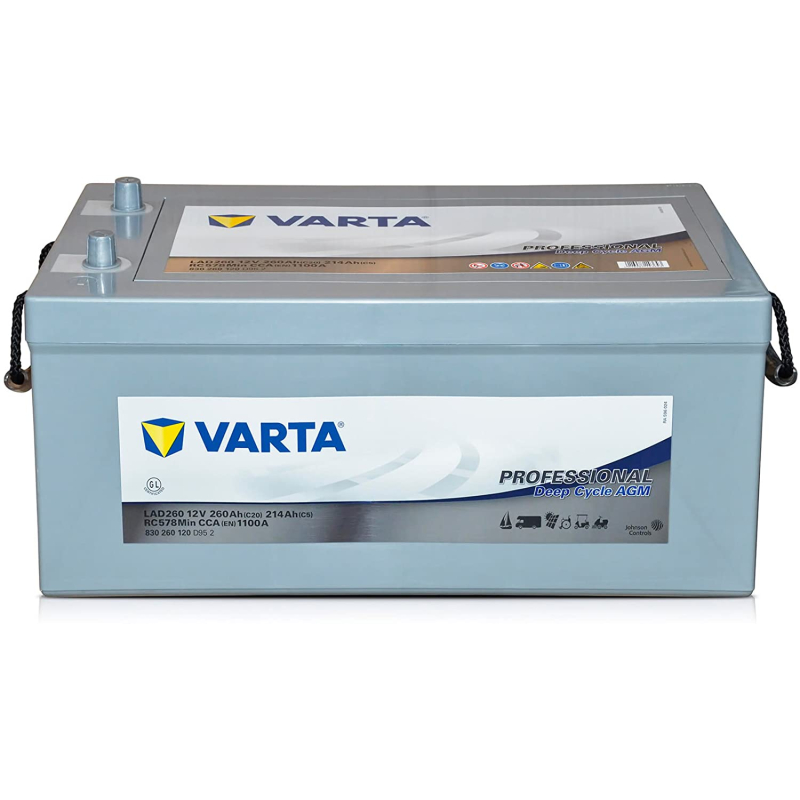 BATTERY DEEP CYCLE AGM 12V 260AH 1520A Varta (LAD260)