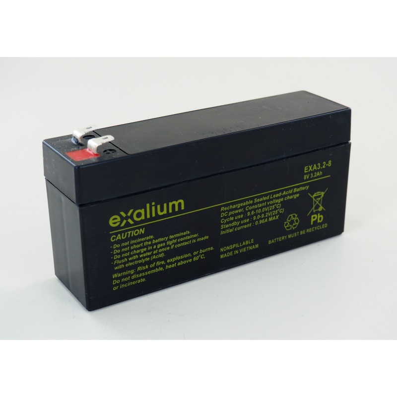 Batteria Piombo 8V 3.2Ah EXALIUM (134X37X63) (EXA3.2-8)