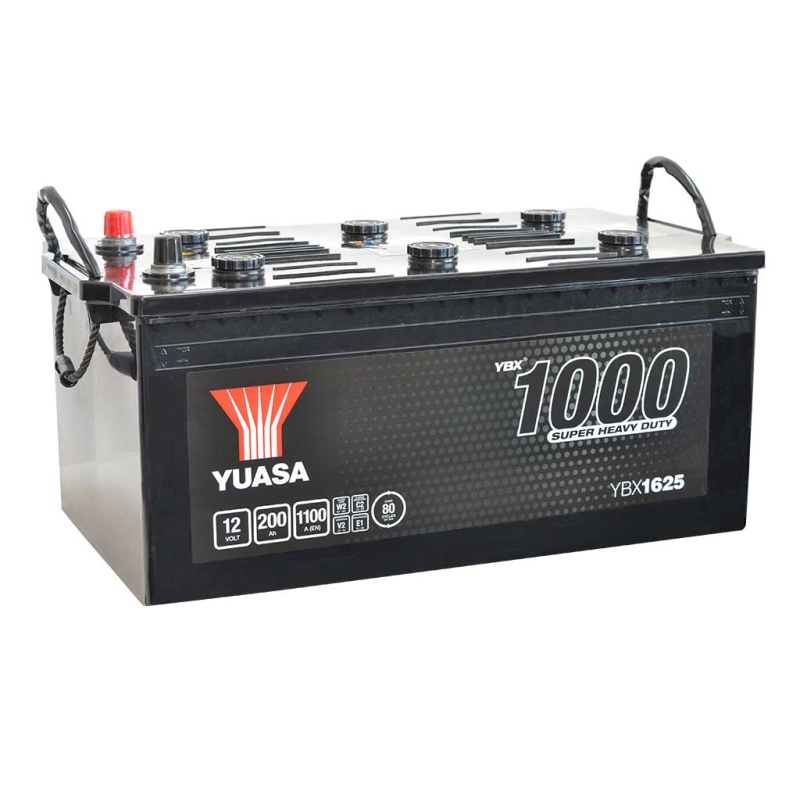 Batterie plomb démarrage 12V 200Ah 1100A YBX1625 Yuasa Super Heavy Duty +G
