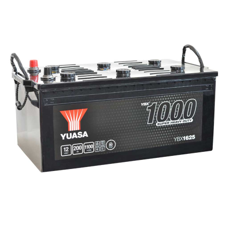 Batterie plomb démarrage 12V 200Ah 1100A YBX1625 Yuasa Super Heavy Duty +G