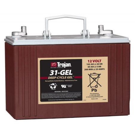 Battery Lead 12V 102Ah Trojan (329X173X245) (31-GEL)