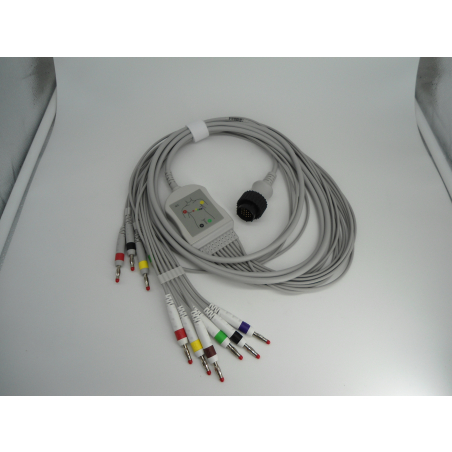 CAVO X ECG 10 TERMINAZAZIONI BANANA PER ELAN 1100