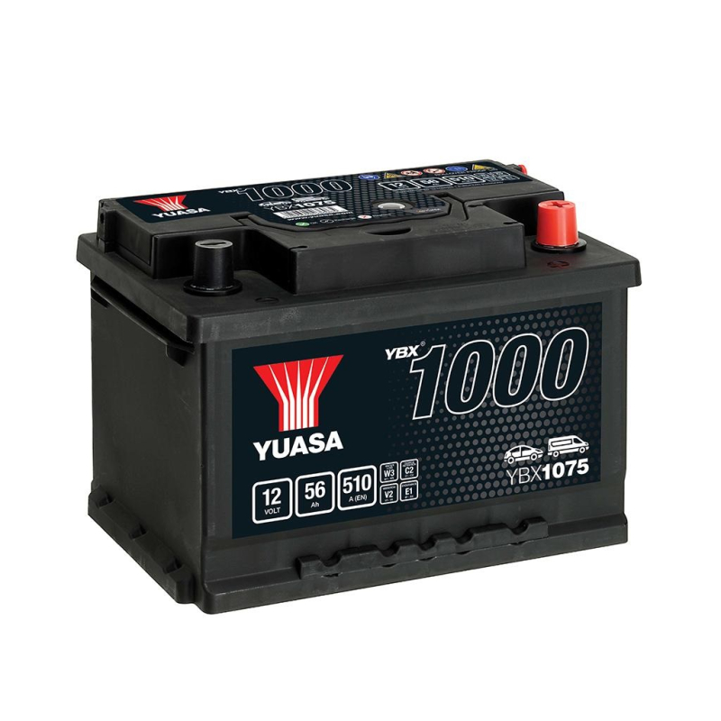 Batterie plomb demarrage 12V 56Ah 510A +D YUASA YBX1075