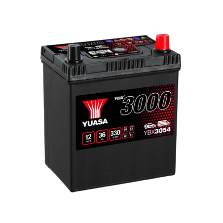 Batterie plomb démarrage 12V 36Ah 330A Bac JIS +D Yuasa YBX3054