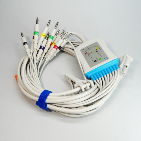 CAVI 10 VIE PER ECG P80 P8000TERMINALI A BANANA