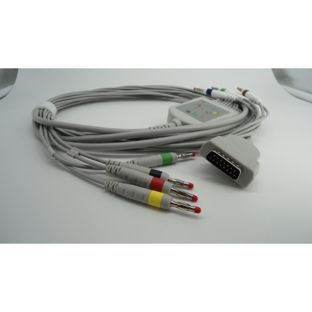 CAVO ECG 10 DERIVAZIONI BANANA compatibile GE