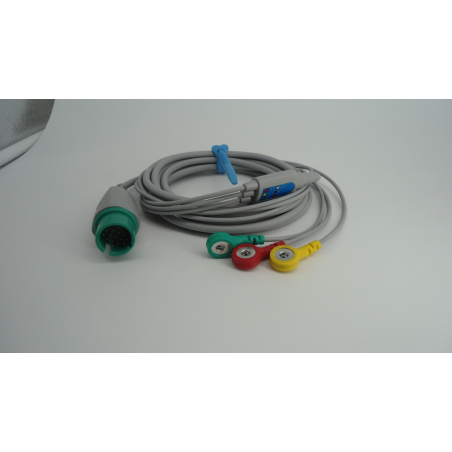 Cavo ECG 3 Derivazioni Bottone compatibile Spacelabs 17pin