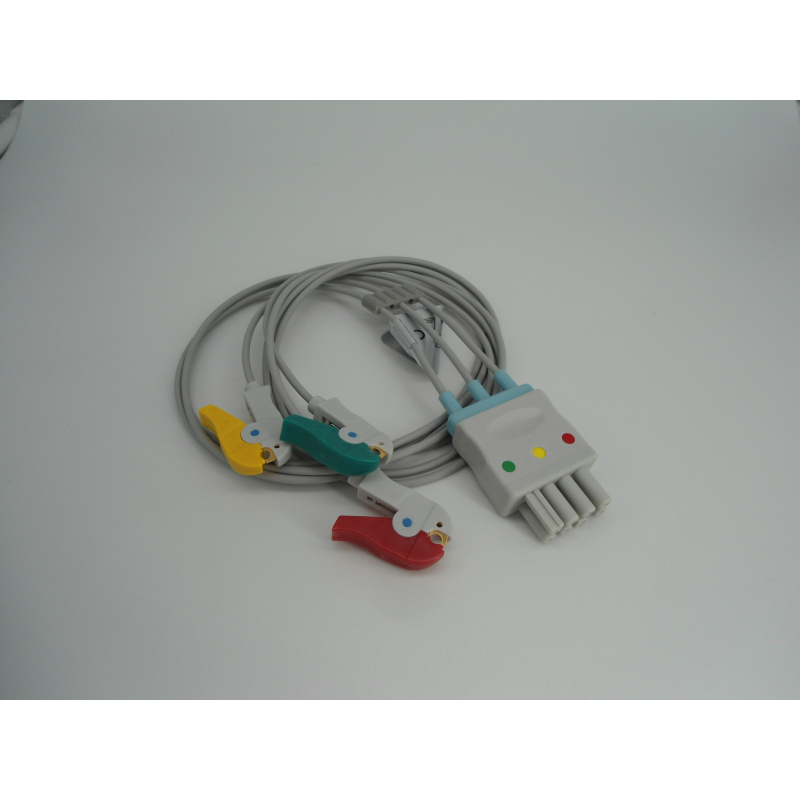 Cavo ECG 3 derivazioni pinza compatibile Nihon Koden K911/BR-903P