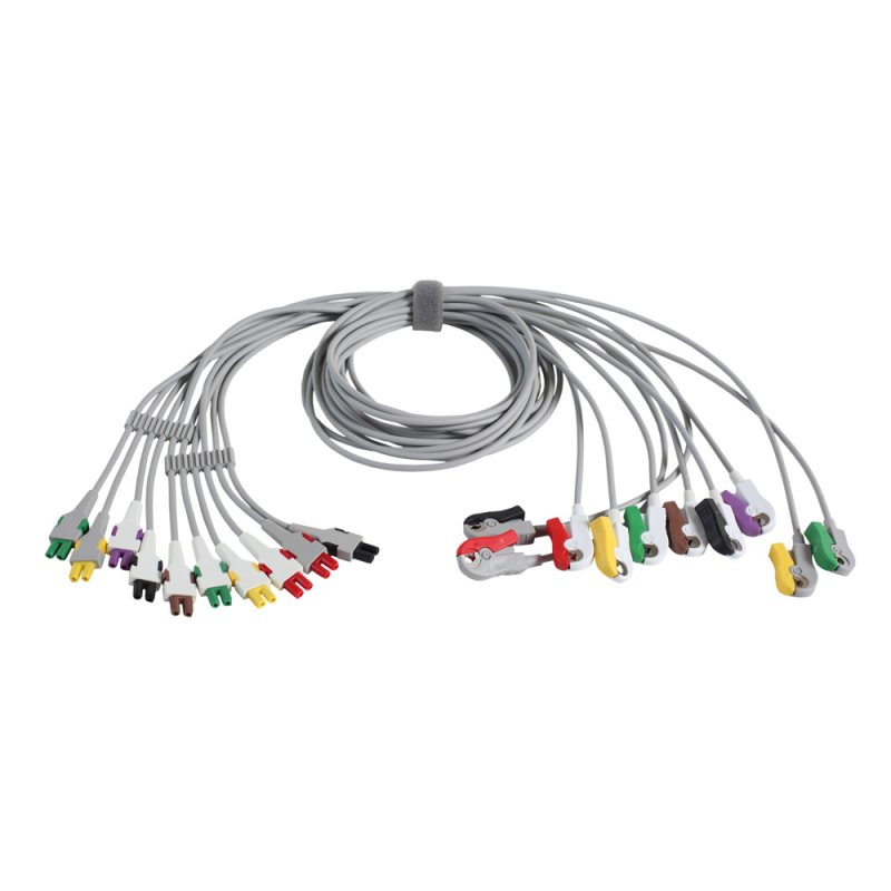 SET 10 DERIVAZIONI IEC PINZAPER ECG GE MAC 2000