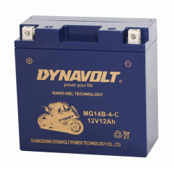 Battery start Moto lead nano gel 12V 12Ah waterproof Dynavolt (MG14B-4-C)