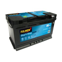 Lead battery AGM start 12V 80Ah 800A L4D Start stop Fulmen (FK800)