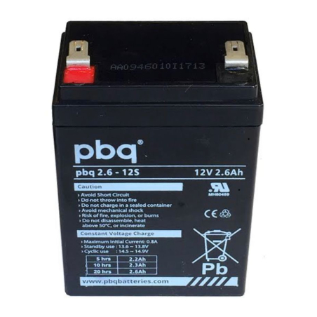 Batteria Piombo 12V 2.6Ah PBQ (70X47X98) (PBQ2.6-12S)