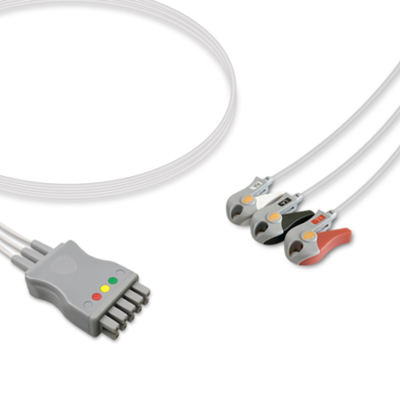 SET 3 DERIVAZIONI A PINZA compatibile GE HEalthcare 411682-003