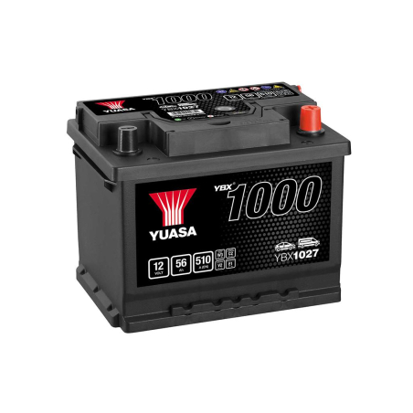 Batterie plomb démarrage 12V 56Ah 510A + D YUASA YBX1027