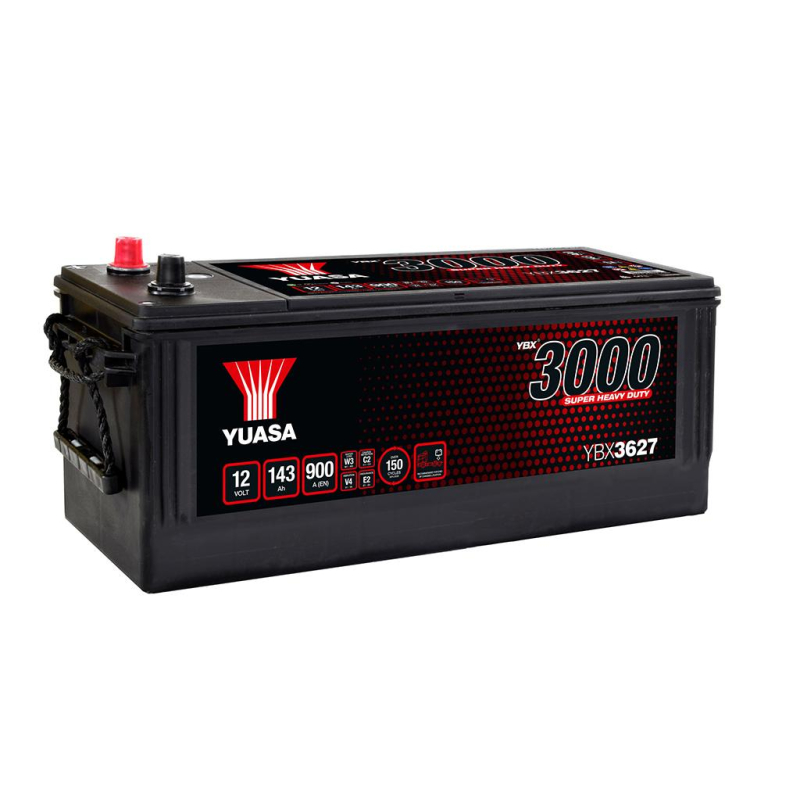 Batterie plomb demarrage 12V 143Ah 900A Super HD SMF yuasa YBX3627