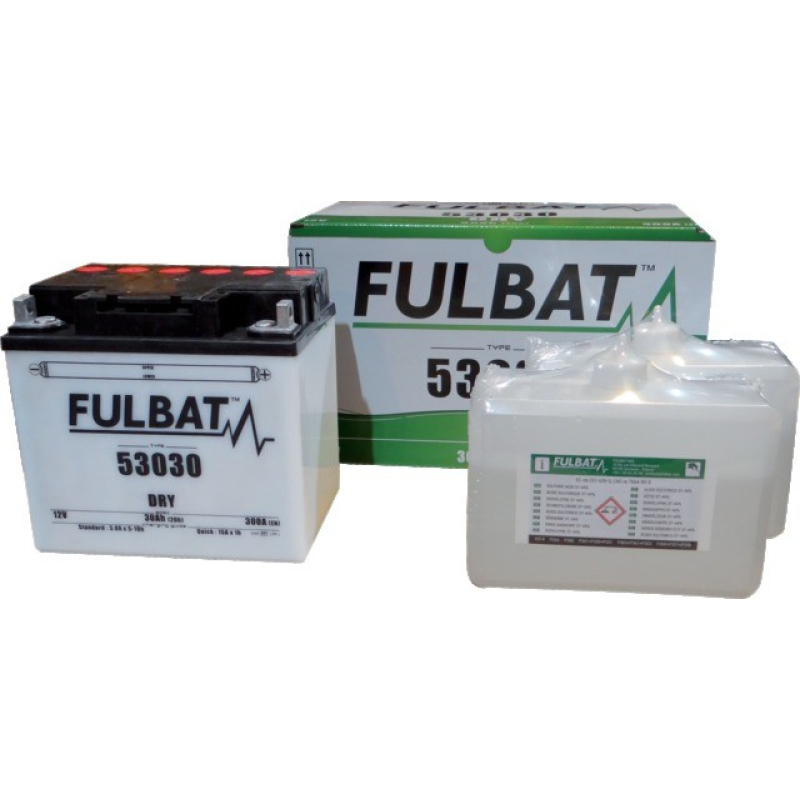 Batterie plomb demarrage 12V 30Ah 300A +D FulBat 53030
