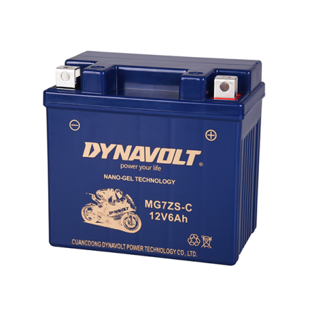 Battery start lead gel 12V 6Ah +D Dynavolt (MG7ZS-C)