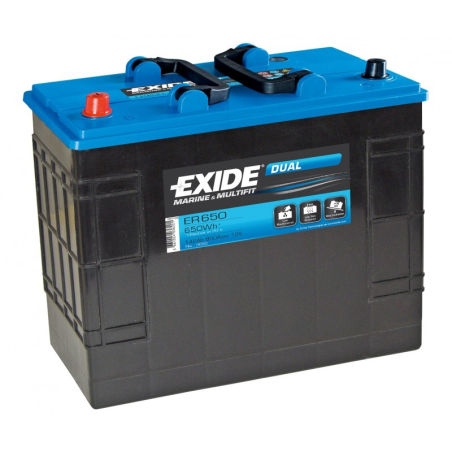 Batterie plomb dual purpose 12V 142Ah 850A +G ER650 Exide