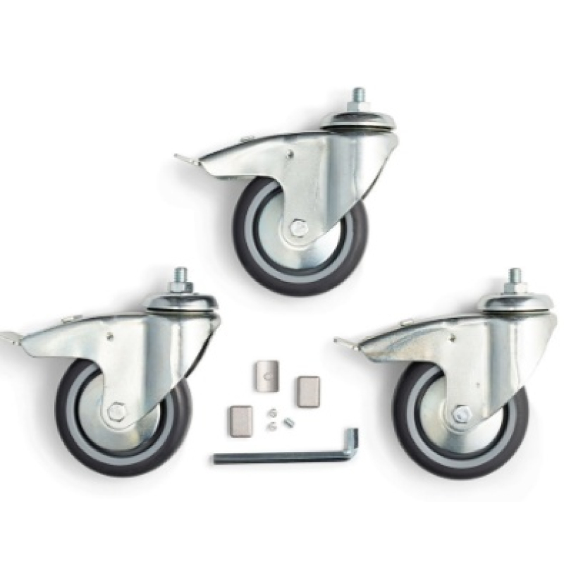 SET 3 RUOTE F.TE 100MM C/V M10