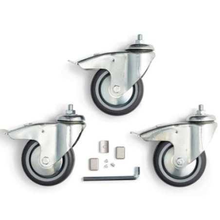 SET 3 RUOTE F.TE 100MM C/V M10