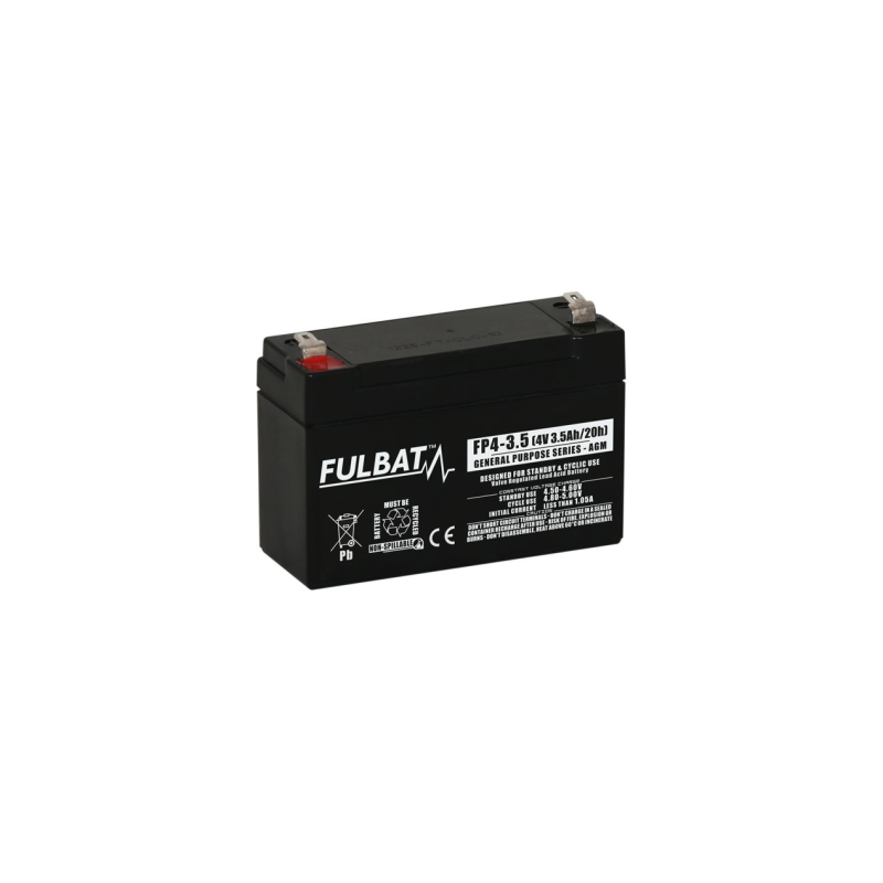 Batteria Piombo 4V 3.5Ah Fulbat (90X34X59) (FP4-3.5)