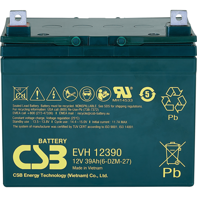 Batterie Plomb 12V 39Ah (195X130X178)