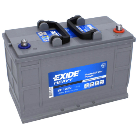 Batterie démarrage 12V 120Ah 870A Exide Heavy Professional power +D