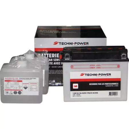 Batterie plomb démarrage 12V 18Ah 12N18-3A +D