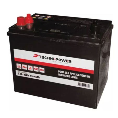 Lead-acid battery 12V 80Ah deep cycle dual terminal +G (31307050)
