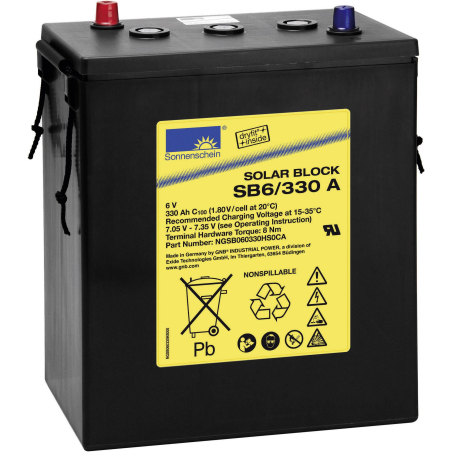 Batteria Piombo 6V 330Ah Sonnerschein (312X182X359) +D (SB6/330A)
