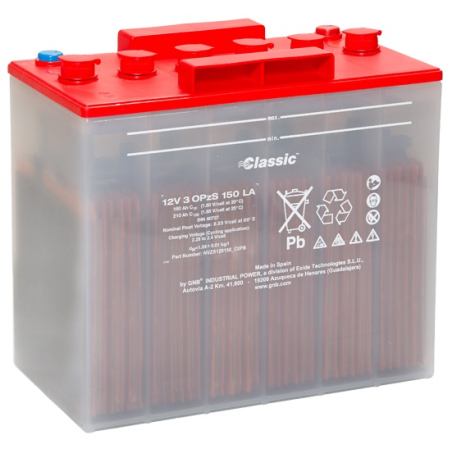 Batterie plomb 12V 150 Ah - 12V-3OPzS150LA - Chargé Liquide