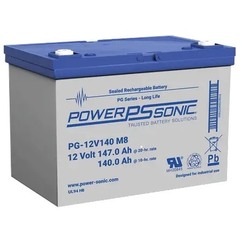 Batteria Piombo 12V 147Ah Power Sonic (345X172X274) M8 (PG12V140)