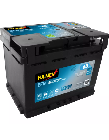 Batterie Plomb Fulmen 12V 60Ah 640A(EN) L2D