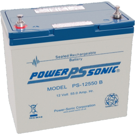 Battery Lead 12V 55Ah Power Sonic (226X135X207) M6 (PS12550)