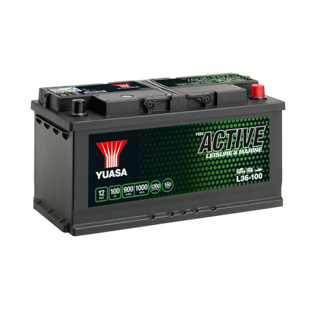 Batterie plomb 12V 100Ah 900A Active Leisure & Marine Yuasa L36-100