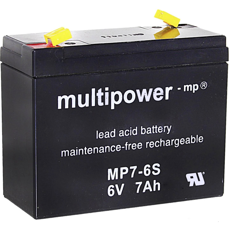 Batteria Piombo 6V 7Ah Multipower (116X99X50) F1 (MP7-6S)