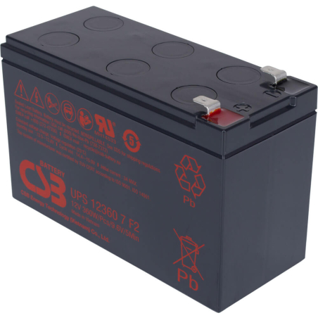 Batteria Piombo 12V 7.5Ah Csb (151X65X99) F2 (UPS123607F2)