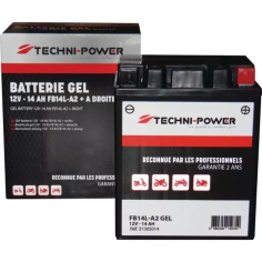 Batterie plomb gel  moto 12V 14Ah FB14L-A2 +D