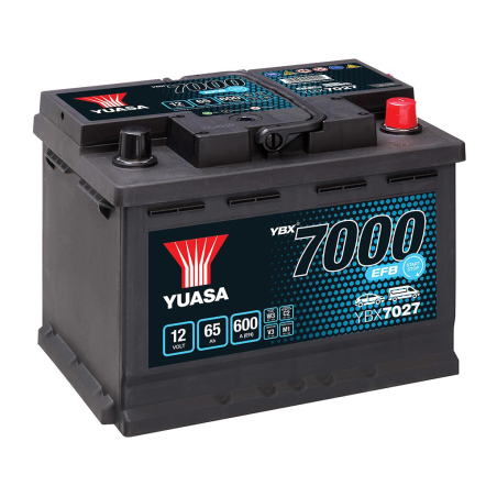 Batterie plomb Démarrage 12V 65Ah 600A EFB Start & Stop Yuasa YBX7027