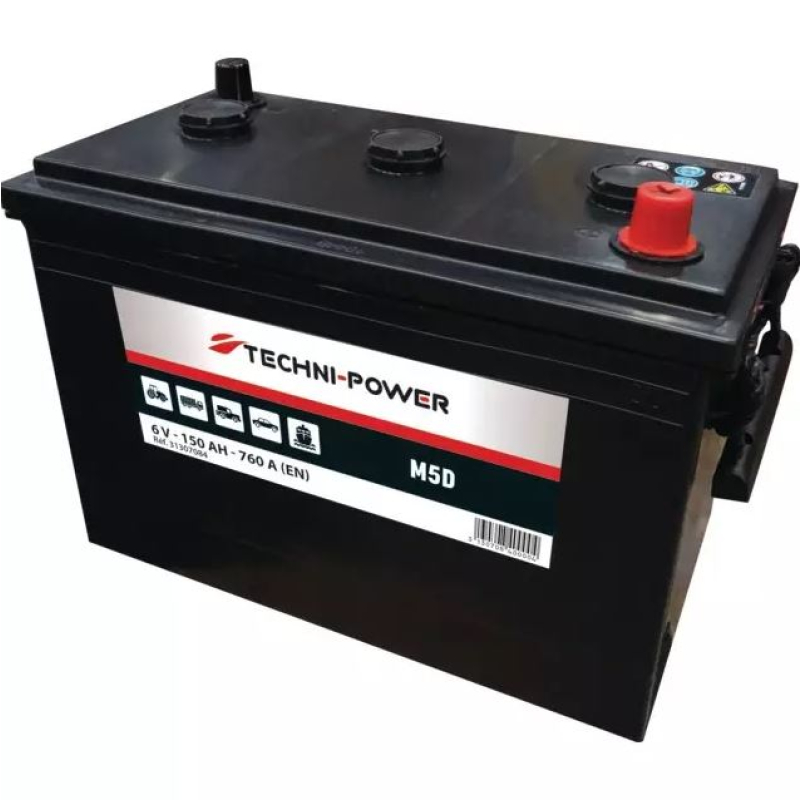 Batterie plomb Démarrage 6V 150Ah 760A + D