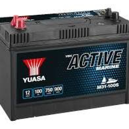 Yuasa 12V 100Ah 750A Active Marine Lead Acid Battery (M31-100S)