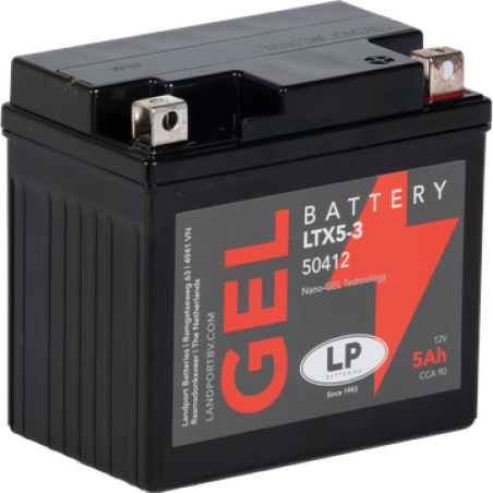Batterie Plomb gel moto 12V 5Ah 90A +D LTX5-3 Landport