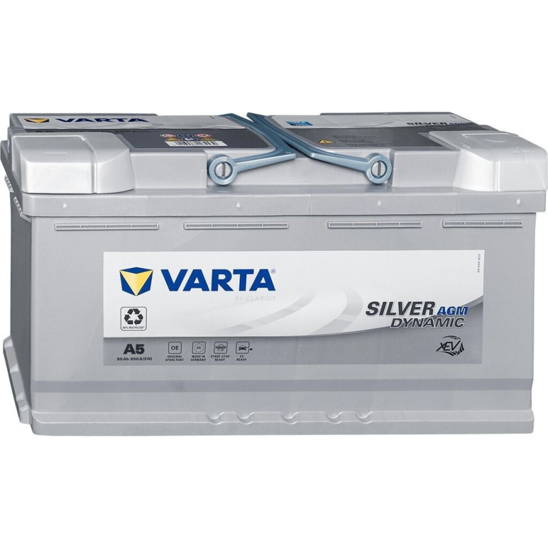 Batterie de démarrage 12V 95Ah 850A XEV Varta Silver Dynamic AGM A5 595901085