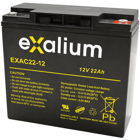 Set of 2 batteries 12V 22Ah for STERIS table