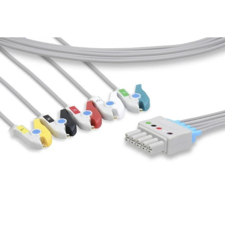 IEC ECG Cable 5 Clamp Plugs for Beneheart D3 MINDRAY (0010-30-42730)