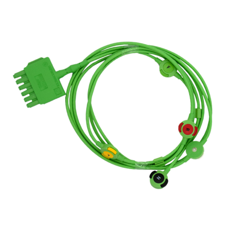 Cavo ECG monoporto IEC a 5 fili - Connettore DRAGER a 1 pin (MS14559)