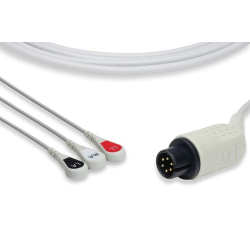 Single-piece CABLE ECG IEC 3-strand pressure finish for BSM7102 NIHON KOHDEN