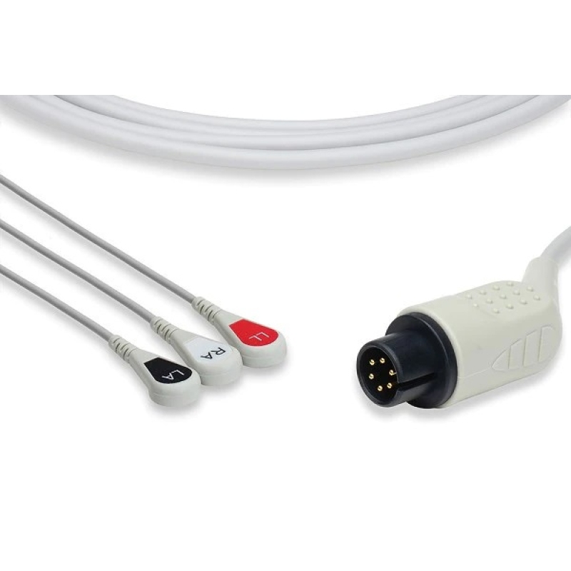 Single-piece CABLE ECG IEC 3-strand pressure finish for BSM7102 NIHON KOHDEN