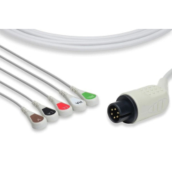 One-piece ECG IEC 5-strand pressure finish cable for BSM7102 NIHON KOHDEN